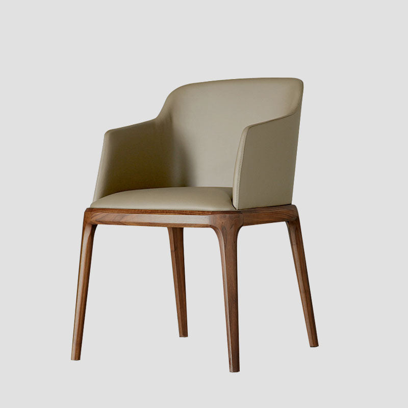 Contemporary Style Wooden Dining Chairs Dining Arm Side Chairs for Kitchen Light Khaki 1 Piece Clearhalo ' kitchen&dining_furn' 'Dining Chairs' 'Dining Tables & Seating' 'dining_chair' 'furn' 'furn_dining_chair' 'Furniture' 'furniture_dining_chair' 'Kitchen & Dining Furniture' 'kitchen' 4119055