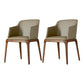 Contemporary Style Wooden Dining Chairs Dining Arm Side Chairs for Kitchen Light Khaki 2 Piece Set Clearhalo ' kitchen&dining_furn' 'Dining Chairs' 'Dining Tables & Seating' 'dining_chair' 'furn' 'furn_dining_chair' 'Furniture' 'furniture_dining_chair' 'Kitchen & Dining Furniture' 'kitchen' 4119057