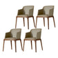Contemporary Style Wooden Dining Chairs Dining Arm Side Chairs for Kitchen Light Khaki 4 Piece Set Clearhalo ' kitchen&dining_furn' 'Dining Chairs' 'Dining Tables & Seating' 'dining_chair' 'furn' 'furn_dining_chair' 'Furniture' 'furniture_dining_chair' 'Kitchen & Dining Furniture' 'kitchen' 4119059