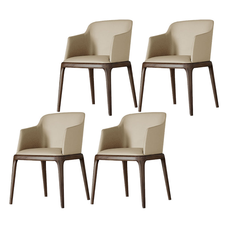 Contemporary Style Wooden Dining Chairs Dining Arm Side Chairs for Kitchen Beige 4 Piece Set Clearhalo ' kitchen&dining_furn' 'Dining Chairs' 'Dining Tables & Seating' 'dining_chair' 'furn' 'furn_dining_chair' 'Furniture' 'furniture_dining_chair' 'Kitchen & Dining Furniture' 'kitchen' 4119069