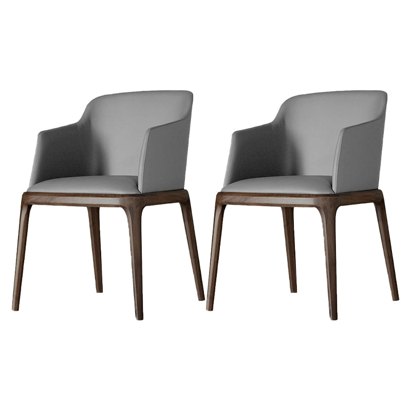 Contemporary Style Wooden Dining Chairs Dining Arm Side Chairs for Kitchen Dark Gray 2 Piece Set Clearhalo ' kitchen&dining_furn' 'Dining Chairs' 'Dining Tables & Seating' 'dining_chair' 'furn' 'furn_dining_chair' 'Furniture' 'furniture_dining_chair' 'Kitchen & Dining Furniture' 'kitchen' 4119071