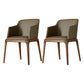 Contemporary Style Wooden Dining Chairs Dining Arm Side Chairs for Kitchen Gray-Khaki 2 Piece Set Clearhalo ' kitchen&dining_furn' 'Dining Chairs' 'Dining Tables & Seating' 'dining_chair' 'furn' 'furn_dining_chair' 'Furniture' 'furniture_dining_chair' 'Kitchen & Dining Furniture' 'kitchen' 4119077