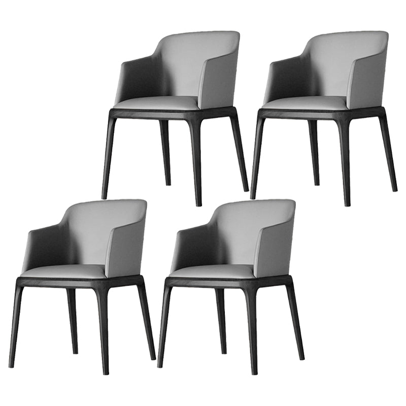 Contemporary Style Wooden Dining Chairs Dining Arm Side Chairs for Kitchen Grey 4 Piece Set Clearhalo ' kitchen&dining_furn' 'Dining Chairs' 'Dining Tables & Seating' 'dining_chair' 'furn' 'furn_dining_chair' 'Furniture' 'furniture_dining_chair' 'Kitchen & Dining Furniture' 'kitchen' 4119084