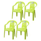 Modern Plastic Dining Arm Chairs Home Stackable Slat Back Dining Armchairs Yellow 4 Piece Set Clearhalo ' kitchen&dining_furn' 'Dining Chairs' 'Dining Tables & Seating' 'dining_chair' 'furn' 'furn_dining_chair' 'Furniture' 'furniture_dining_chair' 'Kitchen & Dining Furniture' 'kitchen' 4119090