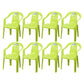 Modern Plastic Dining Arm Chairs Home Stackable Slat Back Dining Armchairs Yellow 8 Piece Set Clearhalo ' kitchen&dining_furn' 'Dining Chairs' 'Dining Tables & Seating' 'dining_chair' 'furn' 'furn_dining_chair' 'Furniture' 'furniture_dining_chair' 'Kitchen & Dining Furniture' 'kitchen' 4119093