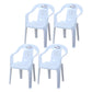 Modern Plastic Dining Arm Chairs Home Stackable Slat Back Dining Armchairs White 4 Piece Set Clearhalo ' kitchen&dining_furn' 'Dining Chairs' 'Dining Tables & Seating' 'dining_chair' 'furn' 'furn_dining_chair' 'Furniture' 'furniture_dining_chair' 'Kitchen & Dining Furniture' 'kitchen' 4119095