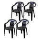 Modern Plastic Dining Arm Chairs Home Stackable Slat Back Dining Armchairs Black 4 Piece Set Clearhalo ' kitchen&dining_furn' 'Dining Chairs' 'Dining Tables & Seating' 'dining_chair' 'furn' 'furn_dining_chair' 'Furniture' 'furniture_dining_chair' 'Kitchen & Dining Furniture' 'kitchen' 4119102