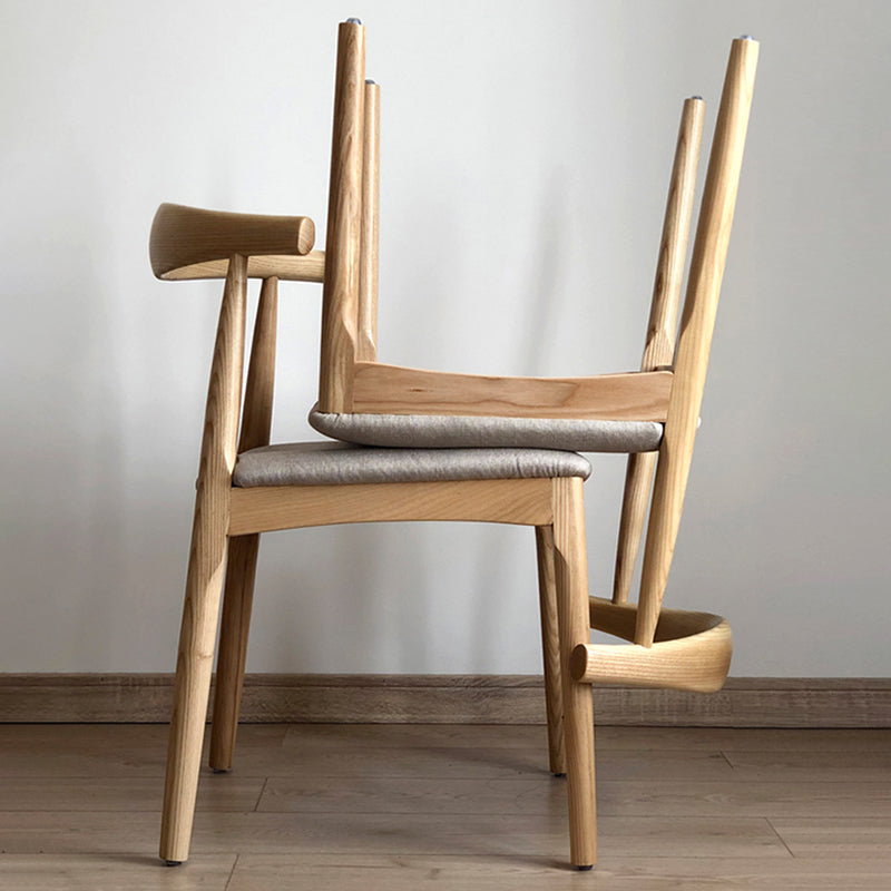 Modern Wood Dining Armless Chairs Open Back Dining Side Chair (Set of 2) Clearhalo ' kitchen&dining_furn' 'Dining Chairs' 'Dining Tables & Seating' 'dining_chair' 'furn' 'furn_dining_chair' 'Furniture' 'furniture_dining_chair' 'Kitchen & Dining Furniture' 'kitchen' 4119111