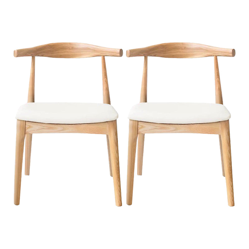 Modern Wood Dining Armless Chairs Open Back Dining Side Chair (Set of 2) White Clearhalo ' kitchen&dining_furn' 'Dining Chairs' 'Dining Tables & Seating' 'dining_chair' 'furn' 'furn_dining_chair' 'Furniture' 'furniture_dining_chair' 'Kitchen & Dining Furniture' 'kitchen' 4119113