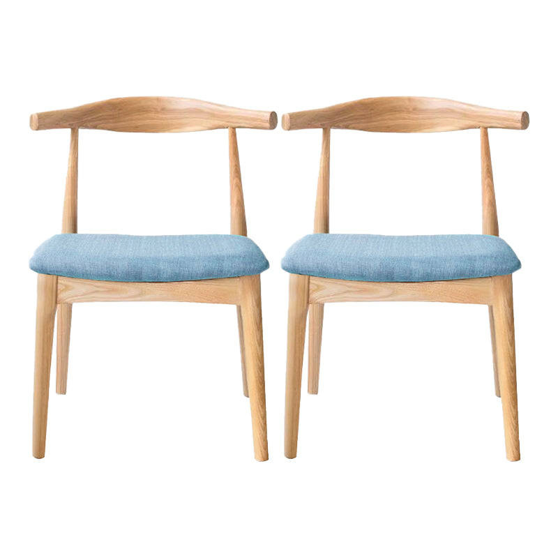 Modern Wood Dining Armless Chairs Open Back Dining Side Chair (Set of 2) Blue Clearhalo ' kitchen&dining_furn' 'Dining Chairs' 'Dining Tables & Seating' 'dining_chair' 'furn' 'furn_dining_chair' 'Furniture' 'furniture_dining_chair' 'Kitchen & Dining Furniture' 'kitchen' 4119114