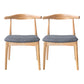 Modern Wood Dining Armless Chairs Open Back Dining Side Chair (Set of 2) Dark Gray Clearhalo ' kitchen&dining_furn' 'Dining Chairs' 'Dining Tables & Seating' 'dining_chair' 'furn' 'furn_dining_chair' 'Furniture' 'furniture_dining_chair' 'Kitchen & Dining Furniture' 'kitchen' 4119117