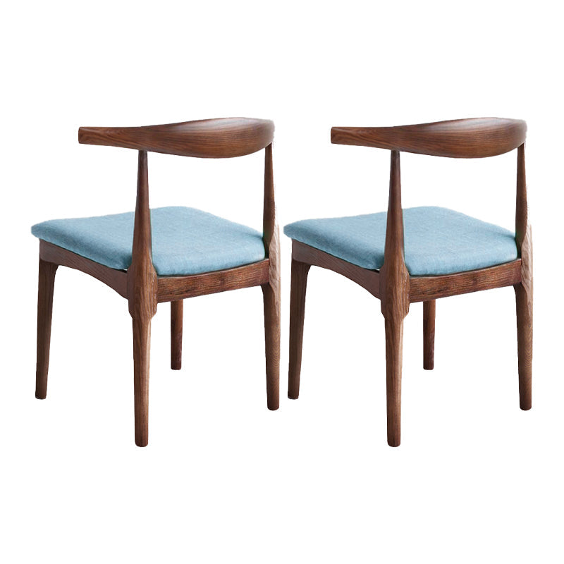 Modern Wood Dining Armless Chairs Open Back Dining Side Chair (Set of 2) Blue-Brown Clearhalo ' kitchen&dining_furn' 'Dining Chairs' 'Dining Tables & Seating' 'dining_chair' 'furn' 'furn_dining_chair' 'Furniture' 'furniture_dining_chair' 'Kitchen & Dining Furniture' 'kitchen' 4119120