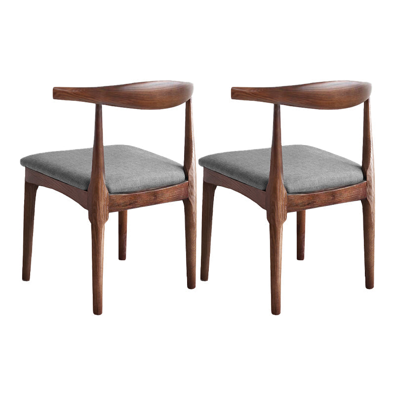 Modern Wood Dining Armless Chairs Open Back Dining Side Chair (Set of 2) Gray Coffee Clearhalo ' kitchen&dining_furn' 'Dining Chairs' 'Dining Tables & Seating' 'dining_chair' 'furn' 'furn_dining_chair' 'Furniture' 'furniture_dining_chair' 'Kitchen & Dining Furniture' 'kitchen' 4119123