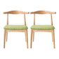 Modern Wood Dining Armless Chairs Open Back Dining Side Chair (Set of 2) Light Green Clearhalo ' kitchen&dining_furn' 'Dining Chairs' 'Dining Tables & Seating' 'dining_chair' 'furn' 'furn_dining_chair' 'Furniture' 'furniture_dining_chair' 'Kitchen & Dining Furniture' 'kitchen' 4119125