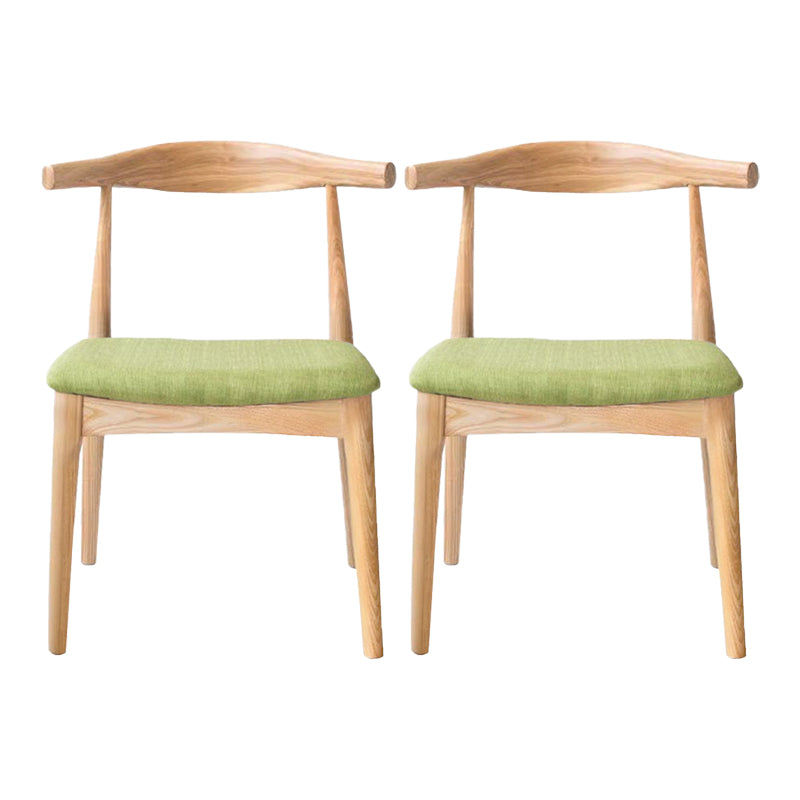Modern Wood Dining Armless Chairs Open Back Dining Side Chair (Set of 2) Light Green Clearhalo ' kitchen&dining_furn' 'Dining Chairs' 'Dining Tables & Seating' 'dining_chair' 'furn' 'furn_dining_chair' 'Furniture' 'furniture_dining_chair' 'Kitchen & Dining Furniture' 'kitchen' 4119125