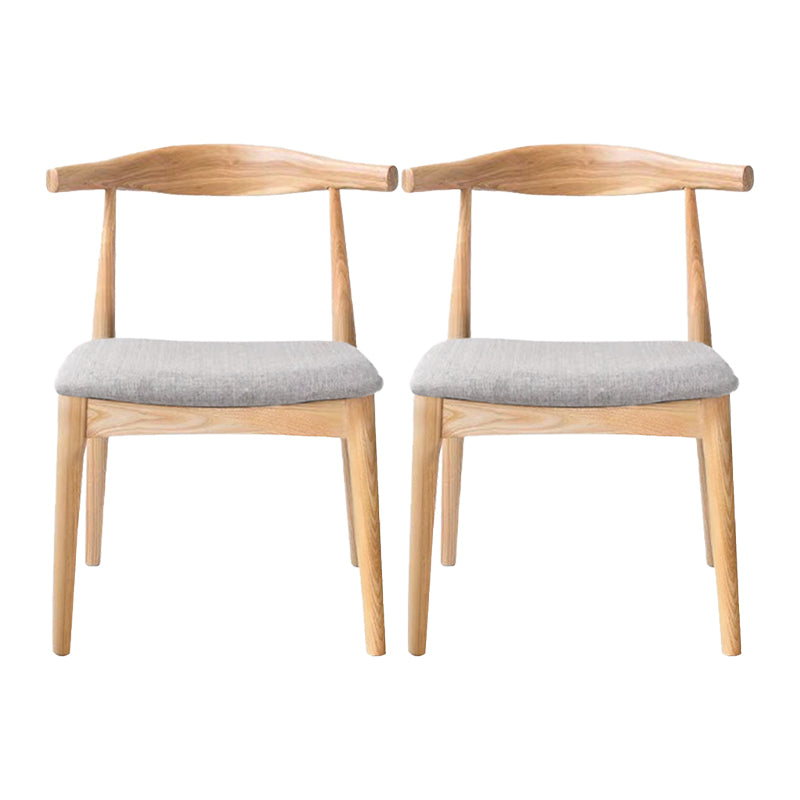 Modern Wood Dining Armless Chairs Open Back Dining Side Chair (Set of 2) Light Gray Clearhalo ' kitchen&dining_furn' 'Dining Chairs' 'Dining Tables & Seating' 'dining_chair' 'furn' 'furn_dining_chair' 'Furniture' 'furniture_dining_chair' 'Kitchen & Dining Furniture' 'kitchen' 4119126