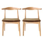 Modern Wood Dining Armless Chairs Open Back Dining Side Chair (Set of 2) Brown Clearhalo ' kitchen&dining_furn' 'Dining Chairs' 'Dining Tables & Seating' 'dining_chair' 'furn' 'furn_dining_chair' 'Furniture' 'furniture_dining_chair' 'Kitchen & Dining Furniture' 'kitchen' 4119127