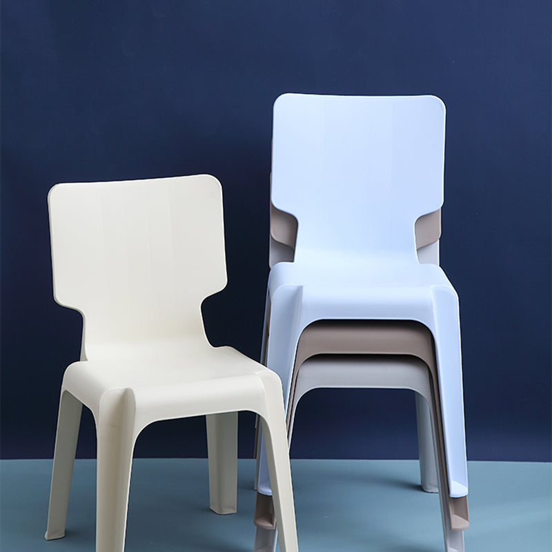 Scandinavian Armless Dining Chair Plastic Stackable Dining Side Chairs Clearhalo ' kitchen&dining_furn' 'Dining Chairs' 'Dining Tables & Seating' 'dining_chair' 'furn' 'furn_dining_chair' 'Furniture' 'furniture_dining_chair' 'Kitchen & Dining Furniture' 'kitchen' 4119137