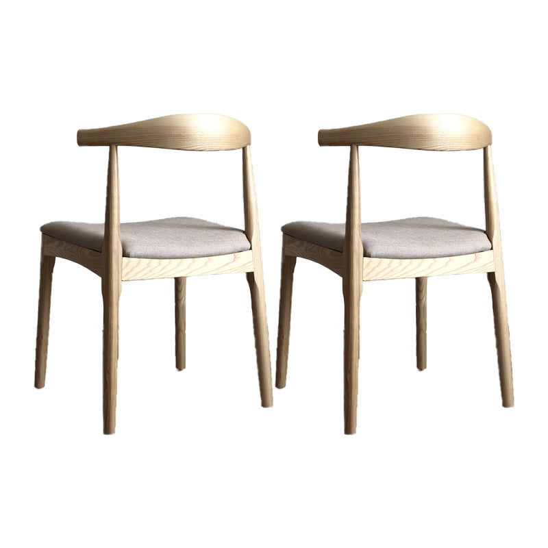 Contemporary Wood Dining Armless Chairs Open Back Dining Side Chair (Set of 2) Gray-Khaki Clearhalo ' kitchen&dining_furn' 'Dining Chairs' 'Dining Tables & Seating' 'dining_chair' 'furn' 'furn_dining_chair' 'Furniture' 'furniture_dining_chair' 'Kitchen & Dining Furniture' 'kitchen' 4119150