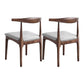 Contemporary Wood Dining Armless Chairs Open Back Dining Side Chair (Set of 2) Gray Coffee Clearhalo ' kitchen&dining_furn' 'Dining Chairs' 'Dining Tables & Seating' 'dining_chair' 'furn' 'furn_dining_chair' 'Furniture' 'furniture_dining_chair' 'Kitchen & Dining Furniture' 'kitchen' 4119152