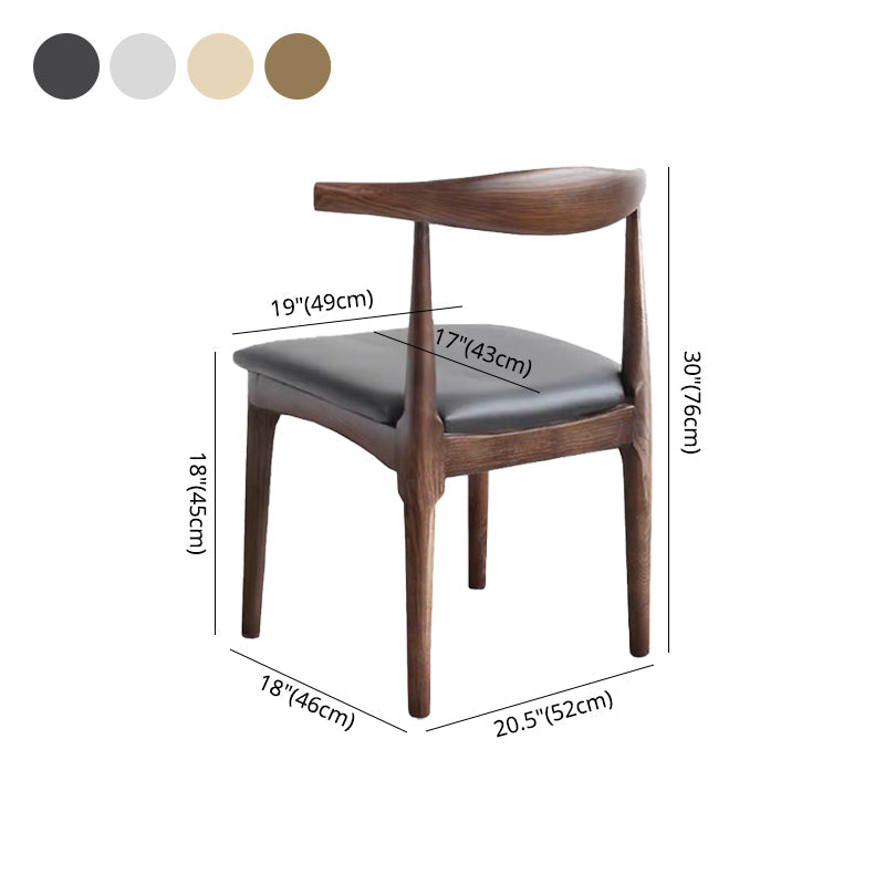 Contemporary Wood Dining Armless Chairs Open Back Dining Side Chair (Set of 2) Clearhalo ' kitchen&dining_furn' 'Dining Chairs' 'Dining Tables & Seating' 'dining_chair' 'furn' 'furn_dining_chair' 'Furniture' 'furniture_dining_chair' 'Kitchen & Dining Furniture' 'kitchen' 4119162