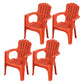 Modern Plastic Dining Arm Chairs Indoor Stackable Slat Back Dining Armchairs Red 4 Piece Set Clearhalo ' kitchen&dining_furn' 'Dining Chairs' 'Dining Tables & Seating' 'dining_chair' 'furn' 'furn_dining_chair' 'Furniture' 'furniture_dining_chair' 'Kitchen & Dining Furniture' 'kitchen' 4119167