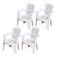 Modern Plastic Dining Arm Chairs Indoor Stackable Slat Back Dining Armchairs White 4 Piece Set Clearhalo ' kitchen&dining_furn' 'Dining Chairs' 'Dining Tables & Seating' 'dining_chair' 'furn' 'furn_dining_chair' 'Furniture' 'furniture_dining_chair' 'Kitchen & Dining Furniture' 'kitchen' 4119171