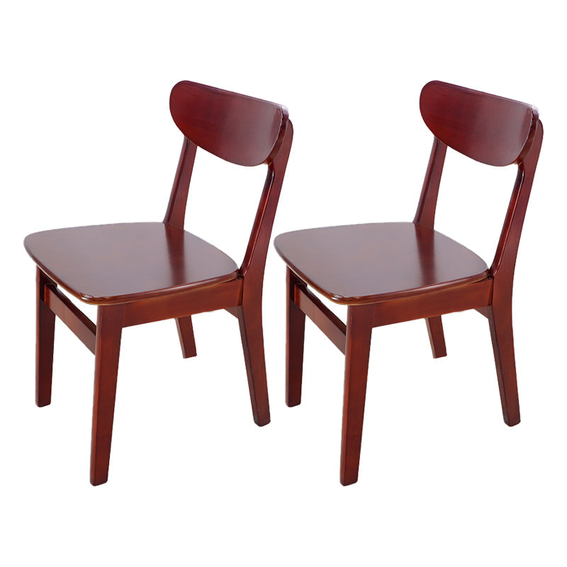 Scandinavian Home Wood Side Chair Natural Open Back Dining Chair (Set of 2) Red Brown Clearhalo ' kitchen&dining_furn' 'Dining Chairs' 'Dining Tables & Seating' 'dining_chair' 'furn' 'furn_dining_chair' 'Furniture' 'furniture_dining_chair' 'Kitchen & Dining Furniture' 'kitchen' 4119181