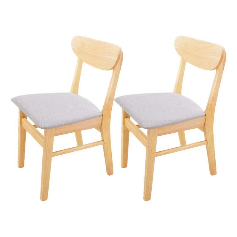 Scandinavian Home Wood Side Chair Natural Open Back Dining Chair (Set of 2) Light Gray Clearhalo ' kitchen&dining_furn' 'Dining Chairs' 'Dining Tables & Seating' 'dining_chair' 'furn' 'furn_dining_chair' 'Furniture' 'furniture_dining_chair' 'Kitchen & Dining Furniture' 'kitchen' 4119182