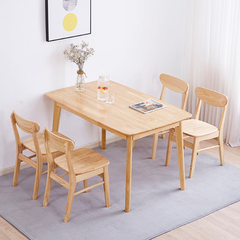 Scandinavian Home Wood Side Chair Natural Open Back Dining Chair (Set of 2) Clearhalo ' kitchen&dining_furn' 'Dining Chairs' 'Dining Tables & Seating' 'dining_chair' 'furn' 'furn_dining_chair' 'Furniture' 'furniture_dining_chair' 'Kitchen & Dining Furniture' 'kitchen' 4119184