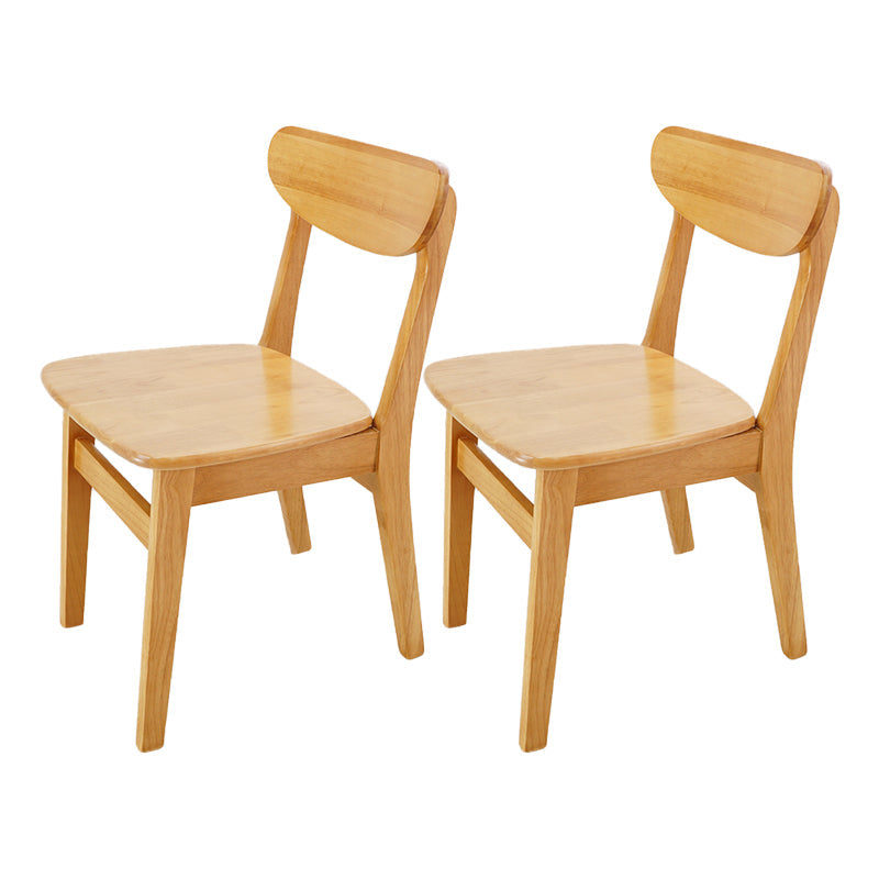 Scandinavian Home Wood Side Chair Natural Open Back Dining Chair (Set of 2) Camel Clearhalo ' kitchen&dining_furn' 'Dining Chairs' 'Dining Tables & Seating' 'dining_chair' 'furn' 'furn_dining_chair' 'Furniture' 'furniture_dining_chair' 'Kitchen & Dining Furniture' 'kitchen' 4119185