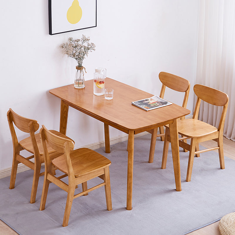 Scandinavian Home Wood Side Chair Natural Open Back Dining Chair (Set of 2) Clearhalo ' kitchen&dining_furn' 'Dining Chairs' 'Dining Tables & Seating' 'dining_chair' 'furn' 'furn_dining_chair' 'Furniture' 'furniture_dining_chair' 'Kitchen & Dining Furniture' 'kitchen' 4119186