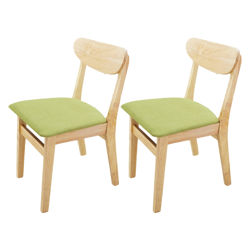 Scandinavian Home Wood Side Chair Natural Open Back Dining Chair (Set of 2) Avocado Green Clearhalo ' kitchen&dining_furn' 'Dining Chairs' 'Dining Tables & Seating' 'dining_chair' 'furn' 'furn_dining_chair' 'Furniture' 'furniture_dining_chair' 'Kitchen & Dining Furniture' 'kitchen' 4119187