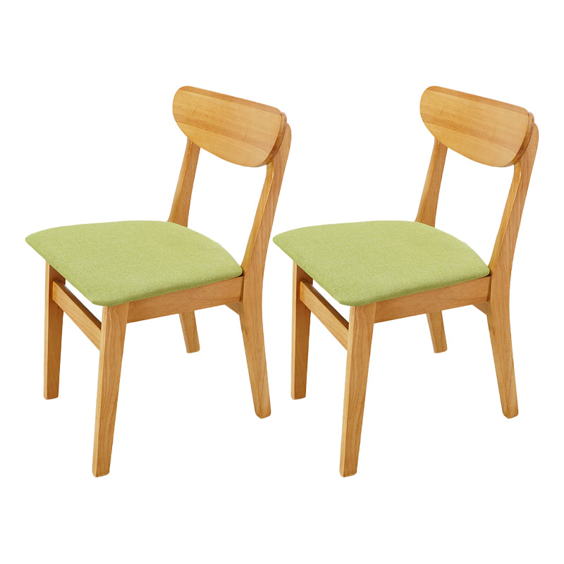Scandinavian Home Wood Side Chair Natural Open Back Dining Chair (Set of 2) Fruit Green Clearhalo ' kitchen&dining_furn' 'Dining Chairs' 'Dining Tables & Seating' 'dining_chair' 'furn' 'furn_dining_chair' 'Furniture' 'furniture_dining_chair' 'Kitchen & Dining Furniture' 'kitchen' 4119189