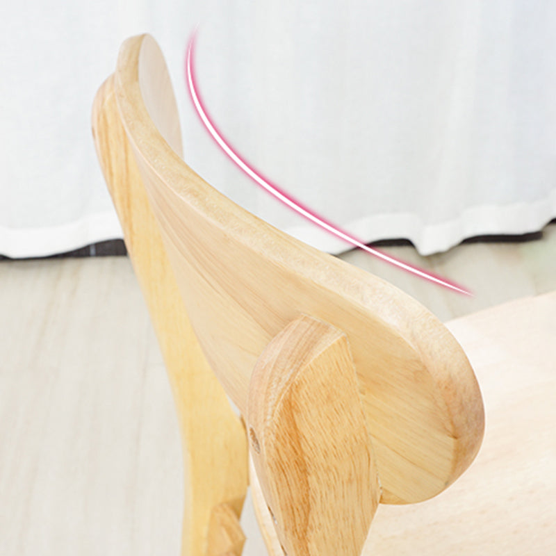 Scandinavian Home Wood Side Chair Natural Open Back Dining Chair (Set of 2) Clearhalo ' kitchen&dining_furn' 'Dining Chairs' 'Dining Tables & Seating' 'dining_chair' 'furn' 'furn_dining_chair' 'Furniture' 'furniture_dining_chair' 'Kitchen & Dining Furniture' 'kitchen' 4119191