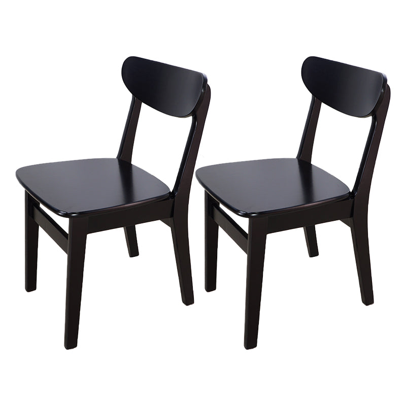Scandinavian Home Wood Side Chair Natural Open Back Dining Chair (Set of 2) Black Clearhalo ' kitchen&dining_furn' 'Dining Chairs' 'Dining Tables & Seating' 'dining_chair' 'furn' 'furn_dining_chair' 'Furniture' 'furniture_dining_chair' 'Kitchen & Dining Furniture' 'kitchen' 4119193