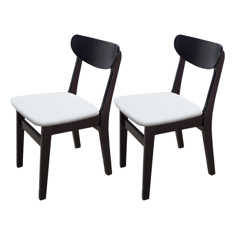 Scandinavian Home Wood Side Chair Natural Open Back Dining Chair (Set of 2) Black White Clearhalo ' kitchen&dining_furn' 'Dining Chairs' 'Dining Tables & Seating' 'dining_chair' 'furn' 'furn_dining_chair' 'Furniture' 'furniture_dining_chair' 'Kitchen & Dining Furniture' 'kitchen' 4119195