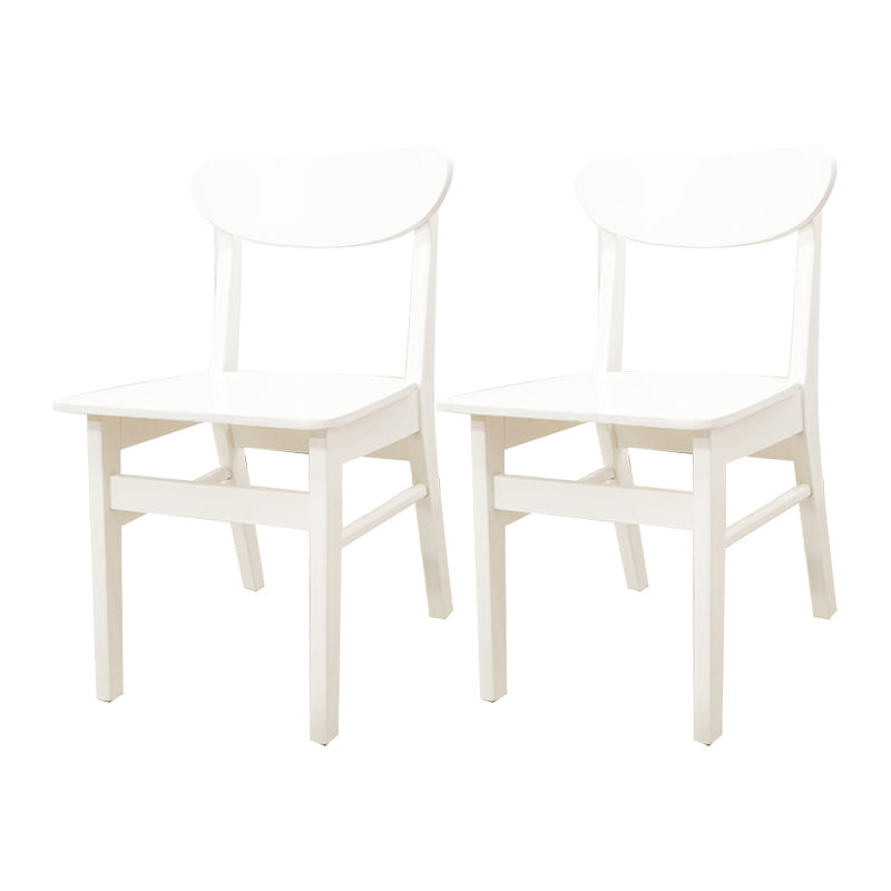 Scandinavian Home Wood Side Chair Natural Open Back Dining Chair (Set of 2) White Clearhalo ' kitchen&dining_furn' 'Dining Chairs' 'Dining Tables & Seating' 'dining_chair' 'furn' 'furn_dining_chair' 'Furniture' 'furniture_dining_chair' 'Kitchen & Dining Furniture' 'kitchen' 4119202