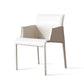 Modern Design Leather Chair Kitchen Solid Back Single Dining Arm Chair Cream Clearhalo ' kitchen&dining_furn' 'Dining Chairs' 'Dining Tables & Seating' 'dining_chair' 'furn' 'furn_dining_chair' 'Furniture' 'furniture_dining_chair' 'Kitchen & Dining Furniture' 'kitchen' 4119205