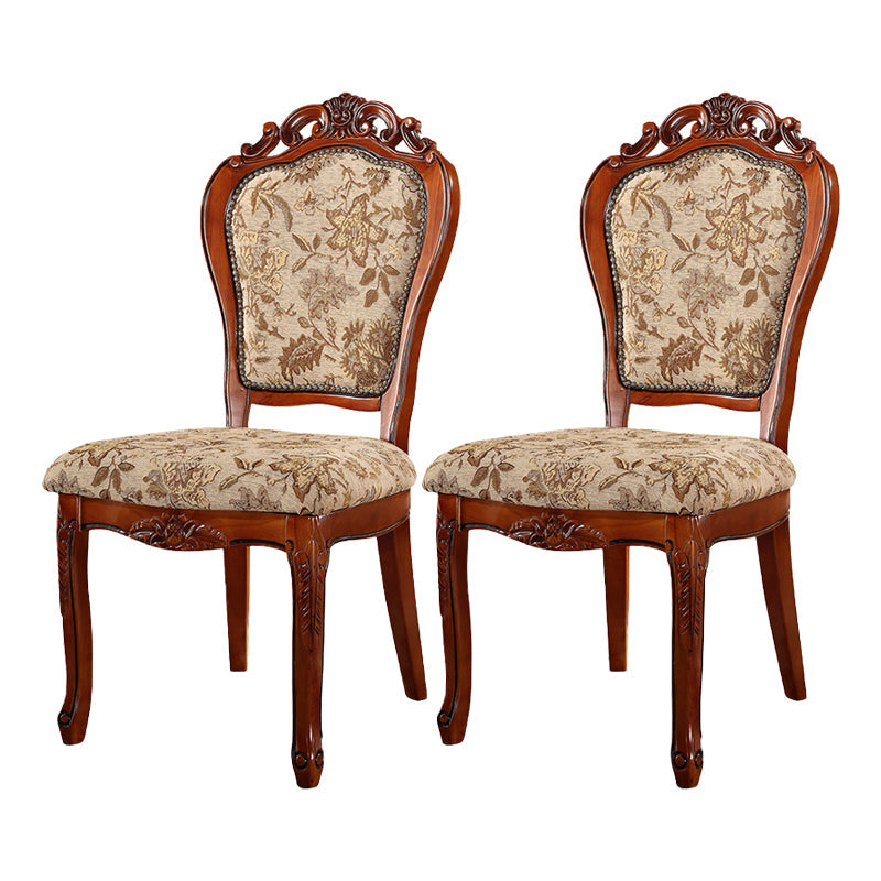 Scandinavian Style Rubberwood Chairs Open Back Dining Side Chair for Restaurant White-Brown 2 Piece Set Clearhalo ' kitchen&dining_furn' 'Dining Chairs' 'Dining Tables & Seating' 'dining_chair' 'furn' 'furn_dining_chair' 'Furniture' 'furniture_dining_chair' 'Kitchen & Dining Furniture' 'kitchen' 4119219