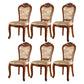 Scandinavian Style Rubberwood Chairs Open Back Dining Side Chair for Restaurant Beige-Red 6 Piece Set Clearhalo ' kitchen&dining_furn' 'Dining Chairs' 'Dining Tables & Seating' 'dining_chair' 'furn' 'furn_dining_chair' 'Furniture' 'furniture_dining_chair' 'Kitchen & Dining Furniture' 'kitchen' 4119235