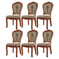 Scandinavian Style Rubberwood Chairs Open Back Dining Side Chair for Restaurant Red Brown 6 Piece Set Clearhalo ' kitchen&dining_furn' 'Dining Chairs' 'Dining Tables & Seating' 'dining_chair' 'furn' 'furn_dining_chair' 'Furniture' 'furniture_dining_chair' 'Kitchen & Dining Furniture' 'kitchen' 4119238