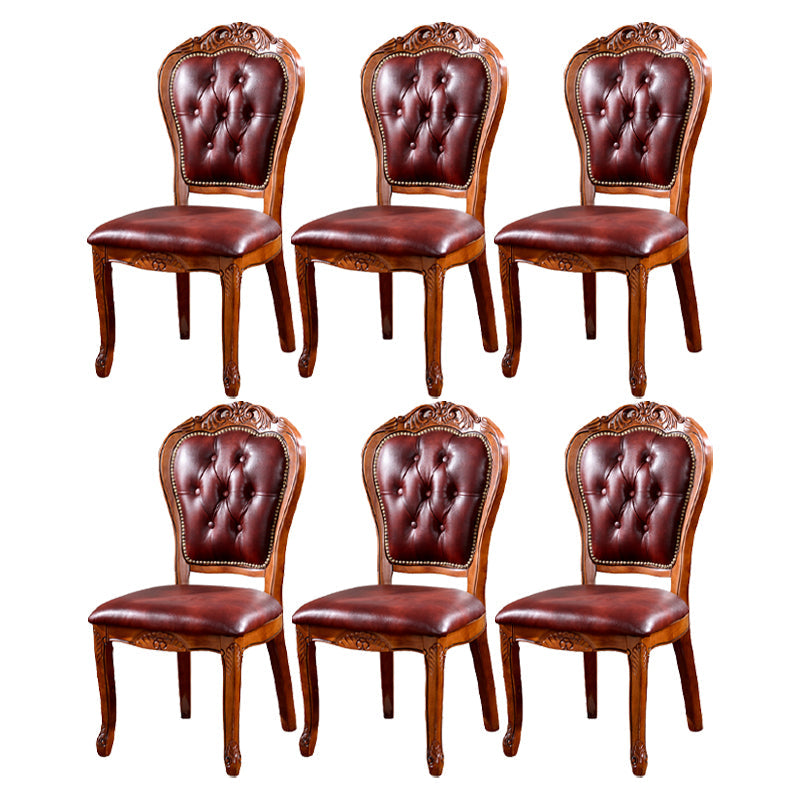 Scandinavian Style Rubberwood Chairs Open Back Dining Side Chair for Restaurant Light Brown 6 Piece Set Clearhalo ' kitchen&dining_furn' 'Dining Chairs' 'Dining Tables & Seating' 'dining_chair' 'furn' 'furn_dining_chair' 'Furniture' 'furniture_dining_chair' 'Kitchen & Dining Furniture' 'kitchen' 4119244