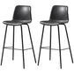 Glossy Leather Square Bar Stool Industrial Metal Stools with Back Legs Dark Gray Set of 2 Clearhalo 'Bar Furniture' 'Bar Stools' 'bar_stools' 'furniture_bar_stools' 'Kitchen & Dining Furniture' 'kitchen&dining_furn' 'kitchen' 'kitchen_furn' Furniture' 4123453