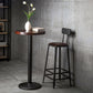 Industrial Brown Leather Bar Stools Square Stool with Metal Base Clearhalo 'Bar Furniture' 'Bar Stools' 'bar_stools' 'furniture_bar_stools' 'Kitchen & Dining Furniture' 'kitchen&dining_furn' 'kitchen' 'kitchen_furn' Furniture' 4123470