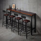 Industrial Brown Leather Bar Stools Square Stool with Metal Base Clearhalo 'Bar Furniture' 'Bar Stools' 'bar_stools' 'furniture_bar_stools' 'Kitchen & Dining Furniture' 'kitchen&dining_furn' 'kitchen' 'kitchen_furn' Furniture' 4123473