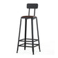Industrial Brown Leather Bar Stools Square Stool with Metal Base Clearhalo 'Bar Furniture' 'Bar Stools' 'bar_stools' 'furniture_bar_stools' 'Kitchen & Dining Furniture' 'kitchen&dining_furn' 'kitchen' 'kitchen_furn' Furniture' 4123475