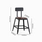 Industrial Brown Leather Bar Stools Square Stool with Metal Base Clearhalo 'Bar Furniture' 'Bar Stools' 'bar_stools' 'furniture_bar_stools' 'Kitchen & Dining Furniture' 'kitchen&dining_furn' 'kitchen' 'kitchen_furn' Furniture' 4123485