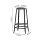Industrial Brown Leather Bar Stools Square Stool with Metal Base Clearhalo 'Bar Furniture' 'Bar Stools' 'bar_stools' 'furniture_bar_stools' 'Kitchen & Dining Furniture' 'kitchen&dining_furn' 'kitchen' 'kitchen_furn' Furniture' 4123492