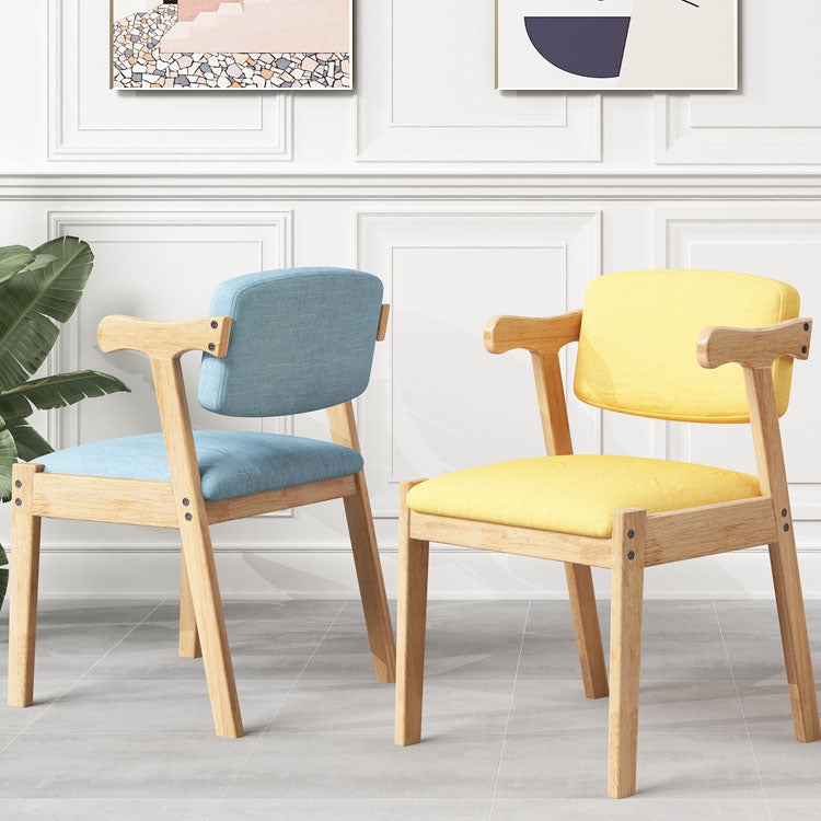 Contemporary Wooden Dining Arm Chair Open Back Single Dining Side Chair Clearhalo ' kitchen&dining_furn' 'Dining Chairs' 'Dining Tables & Seating' 'dining_chair' 'furn' 'furn_dining_chair' 'Furniture' 'furniture_dining_chair' 'Kitchen & Dining Furniture' 'kitchen' 4128729